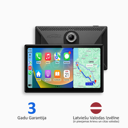 Universāla Automobiļu Multivide ar „Apple CarPlay“, „Android Auto“ un Video Ierakstīšanu (2026. gada Modelis)