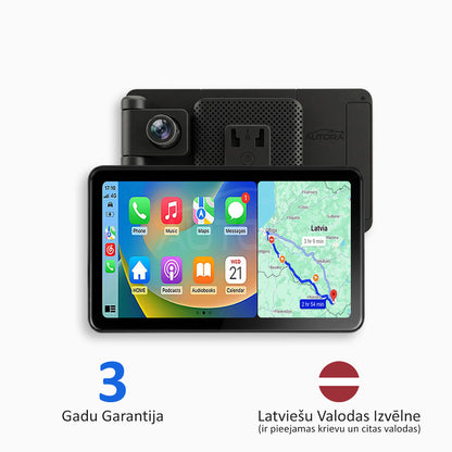 Universāla Automobiļu Multivide ar „Apple CarPlay“, „Android Auto“ un Video Ierakstīšanu (2026. gada Modelis)